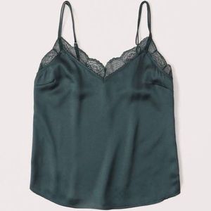 Abercrombie Double Strap Lace Trim Cami